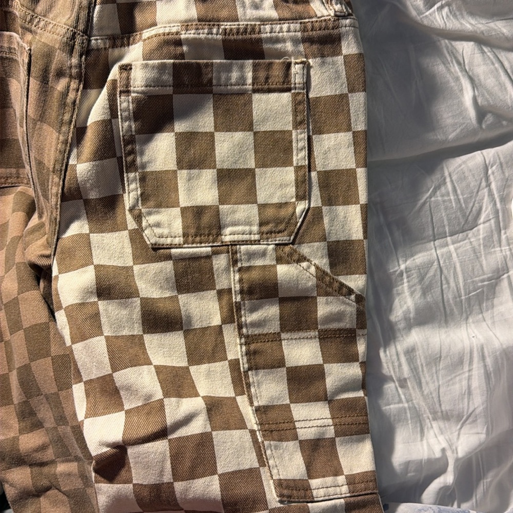 Checkered Brown and Cream PacSun jeans - Picture 6 of 8